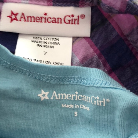 American girl pretty plaid dress tee beret hat set - Picture 4 of 8